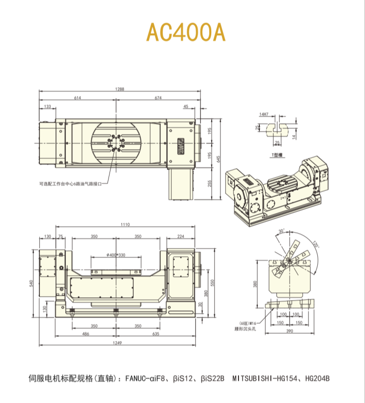 古田400五轴转台